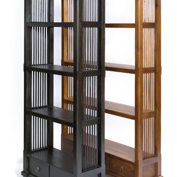 VERTICAL BARS & DRAWERS BOOKCASE (SMALL)