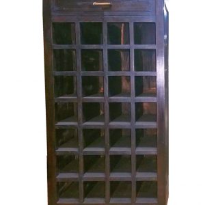 JATI WINE RACK WITH DRAWER - SMALL