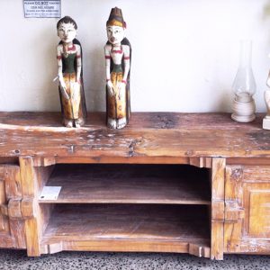 RUSTIC-ORNATE RECLAIMED TEAK TV UNIT